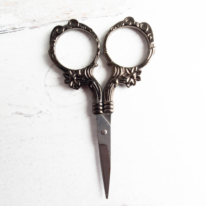Gunmetal Floral Embroidery Scissors