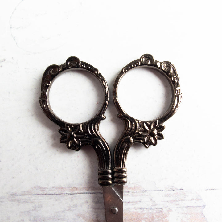 Gunmetal Floral Embroidery Scissors