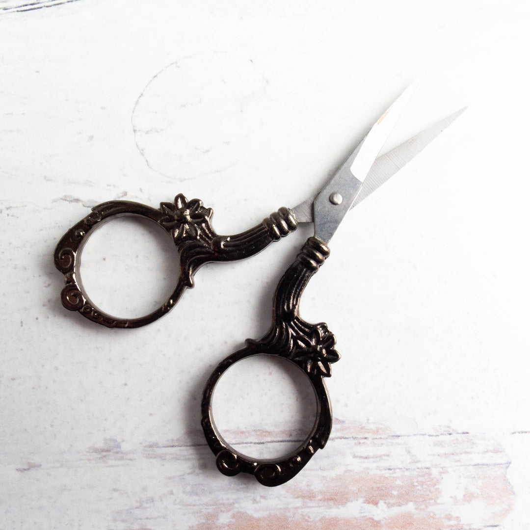 Gunmetal Floral Embroidery Scissors