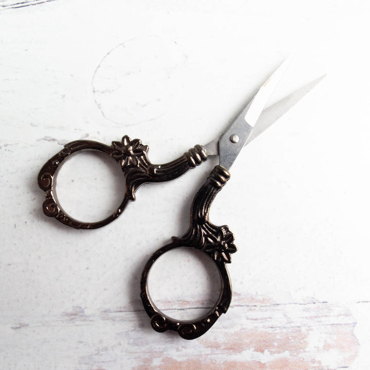 Gunmetal Floral Embroidery Scissors