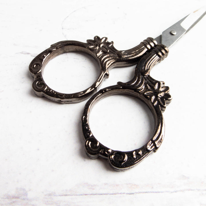 Gunmetal Floral Embroidery Scissors