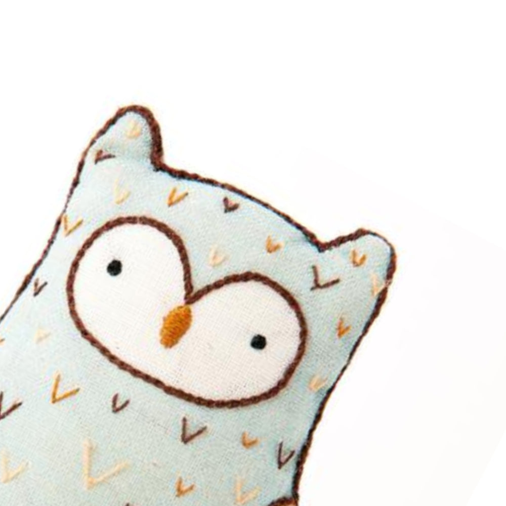 Horned Owl Plushie Embroidery Kit by Kiriki Press Embroidery Kit - Snuggly Monkey