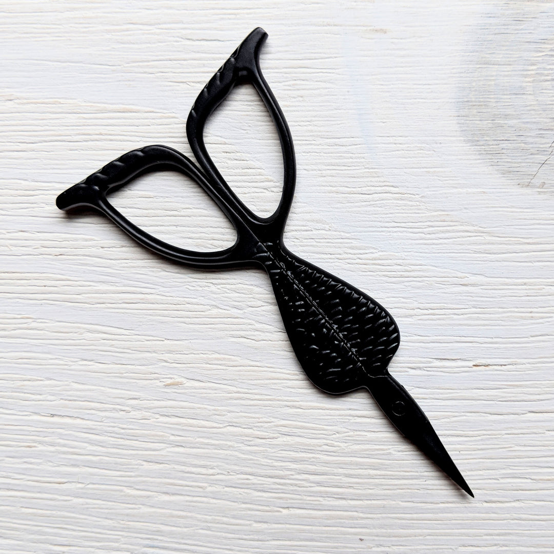 Primitive Black Mermaid Tail Embroidery Scissors Scissors - Snuggly Monkey