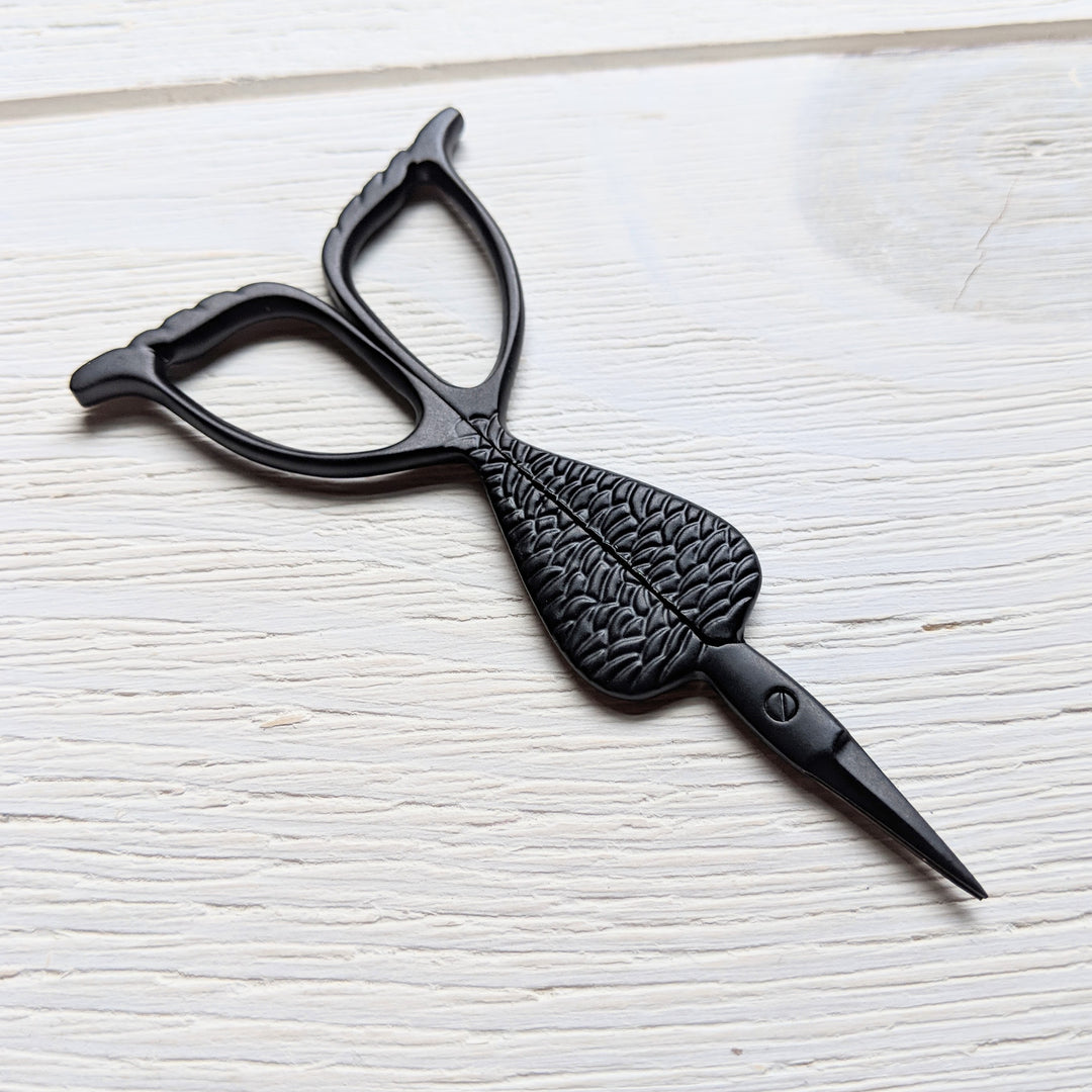 Primitive Black Mermaid Tail Embroidery Scissors Scissors - Snuggly Monkey