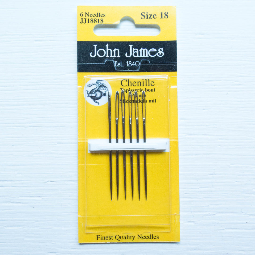 John James Chenille Needles - Size 18 Needles - Snuggly Monkey