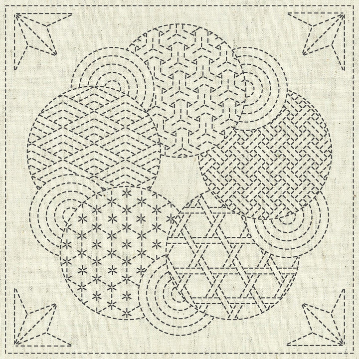 Kaza-Guruma 3 Sashiko Embroidery Sampler