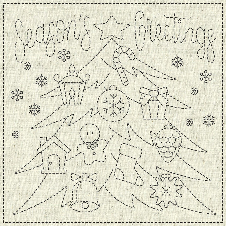 Season's Greetings Sashiko Embroidery Sampler