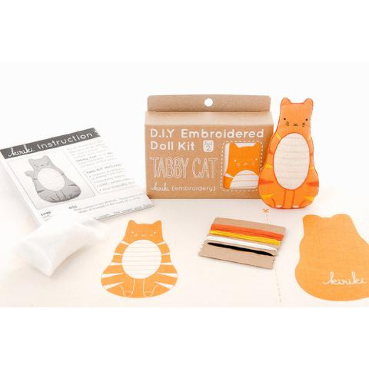Tabby Cat Plushie Embroidery Kit