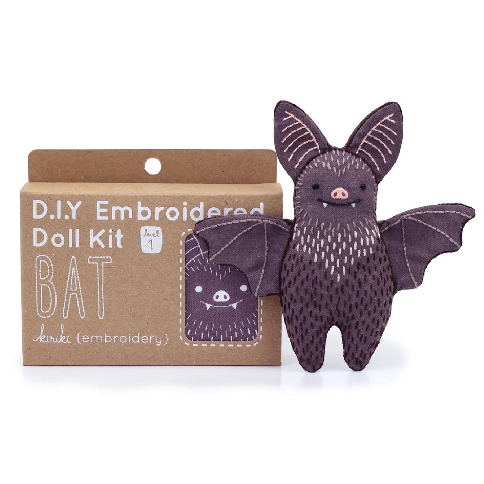 Bat Plushie Embroidery Kit – Snuggly Monkey