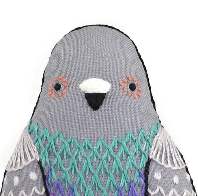 Pigeon Plushie Embroidery Kit