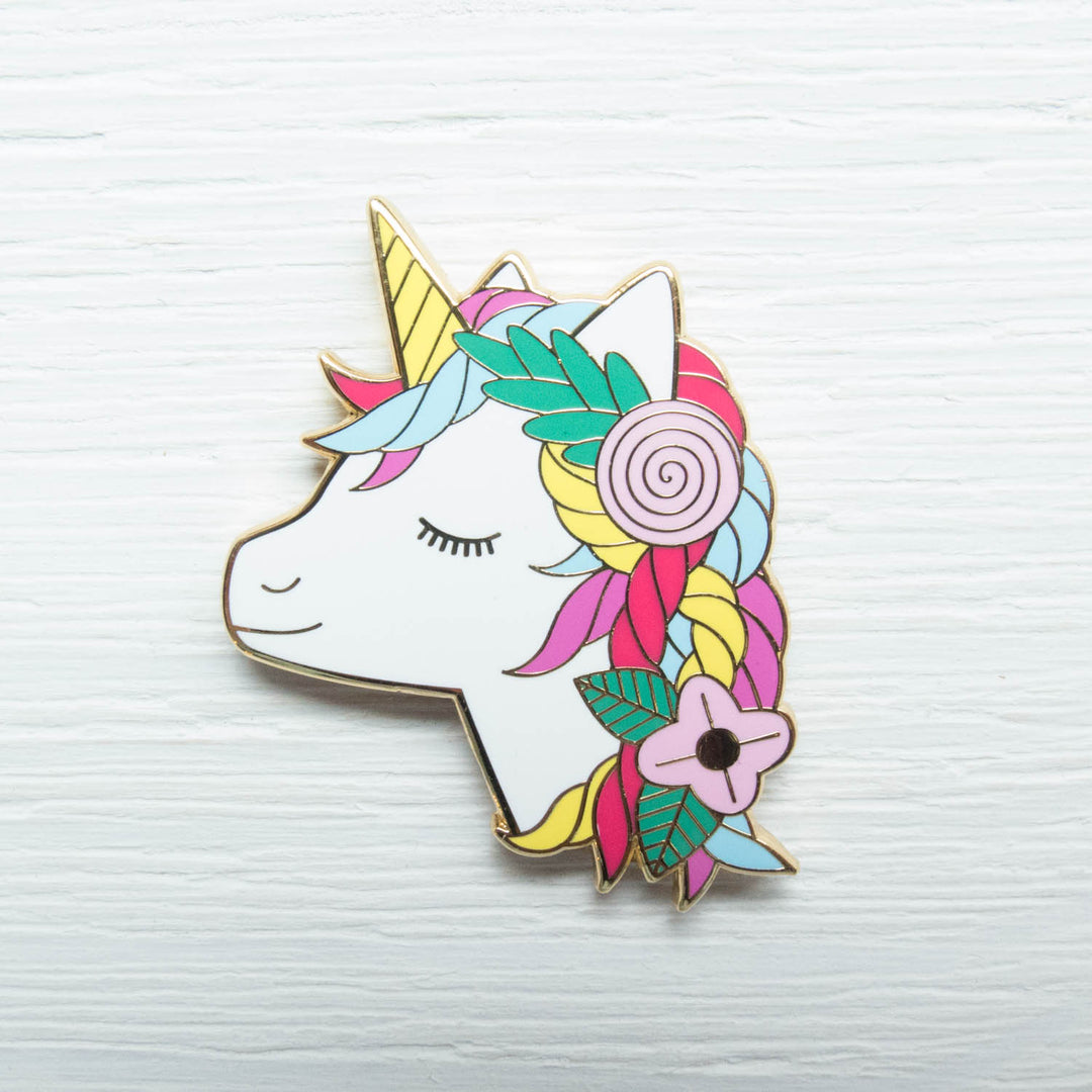 Unicorn Enamel Needle Minder Needle Minder - Snuggly Monkey