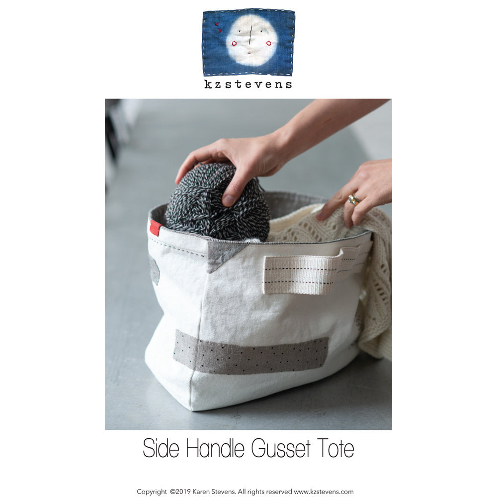 Side Handle Gusset Tote Sewing Pattern