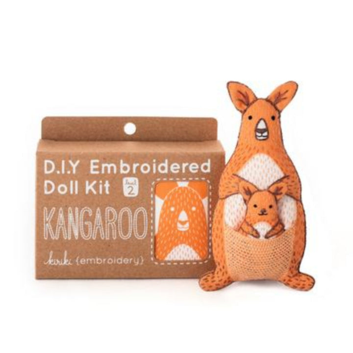 Kangaroo Plushie Embroidery Kit by Kiriki Press Embroidery Kit - Snuggly Monkey