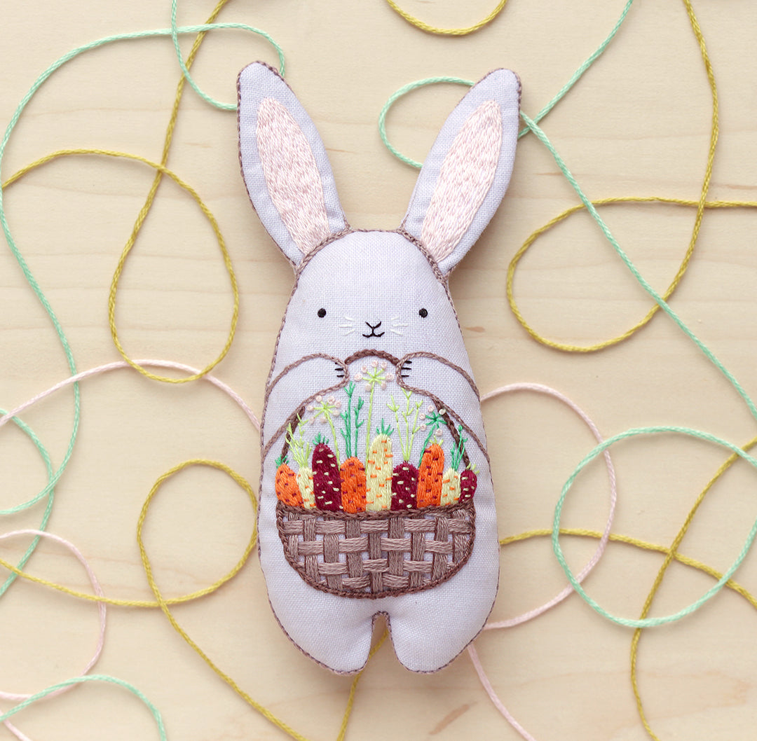 Bunny Plushie Embroidery Kit