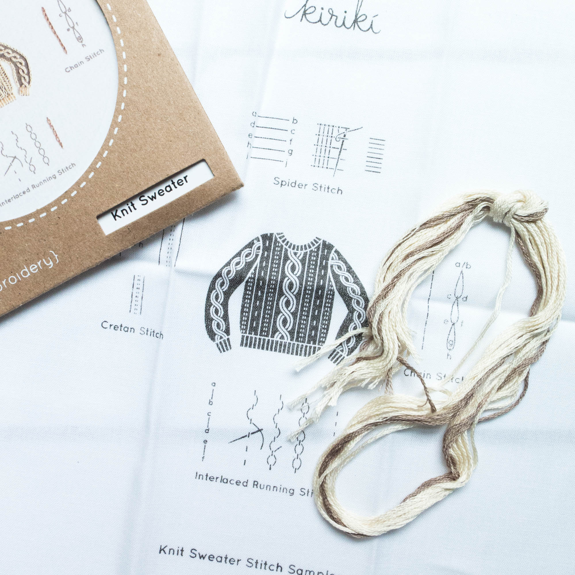Knit Sweater Embroidery Stitch Sampler – Snuggly Monkey