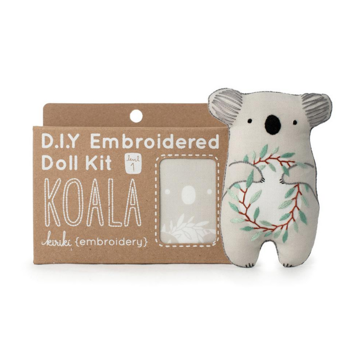 Koala Embroidery Kit by Kiriki Press Embroidery Kit - Snuggly Monkey