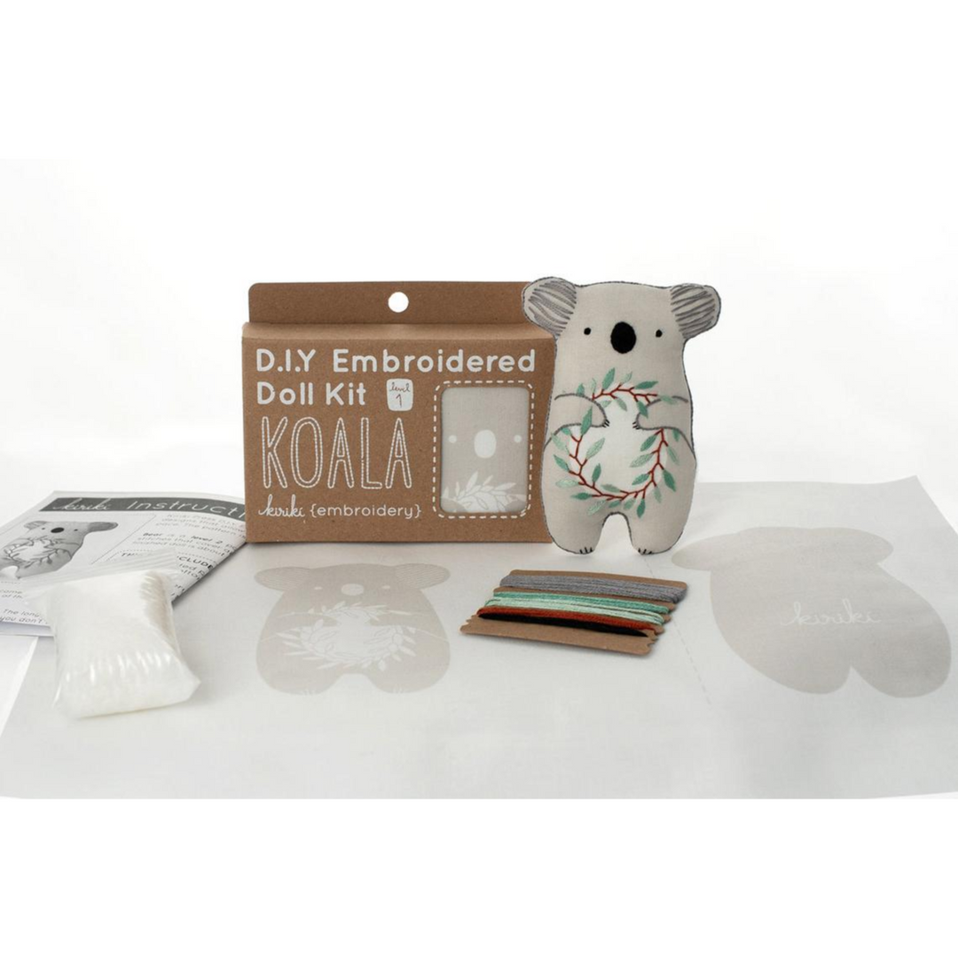 Koala Embroidery Kit by Kiriki Press Embroidery Kit - Snuggly Monkey