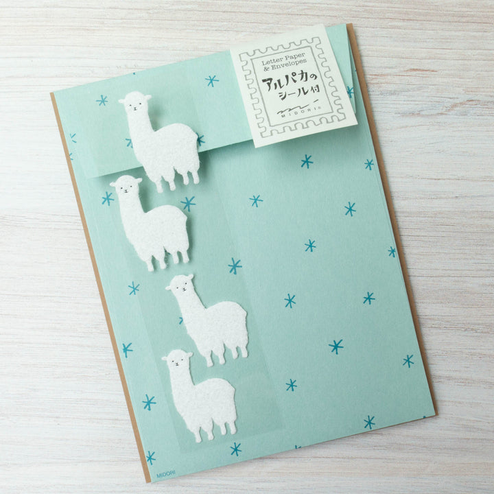 Japanese Letter Writing Set - Alpacas