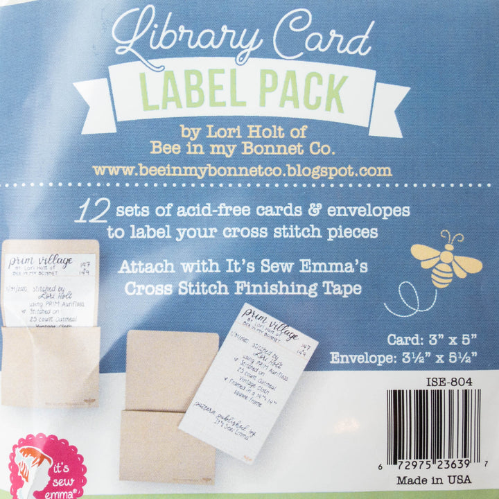 Retro Library Card Project Labels Pack