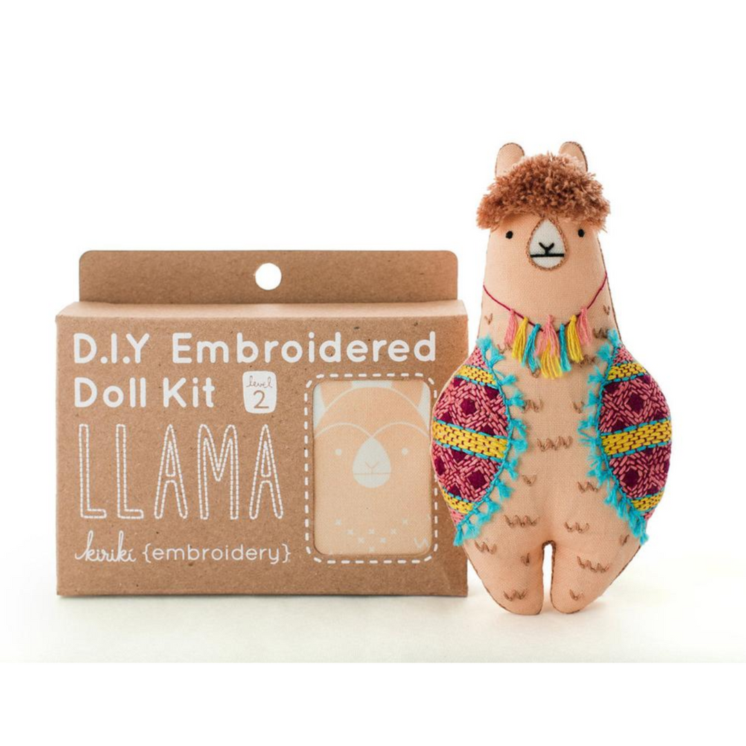 Llama Plushie Embroidery Kit by Kiriki Press Embroidery Kit - Snuggly Monkey