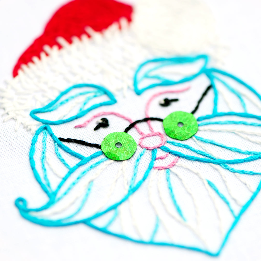 PDF PATTERN - Santa & Ho-Ho Ornaments Embroidery Pattern