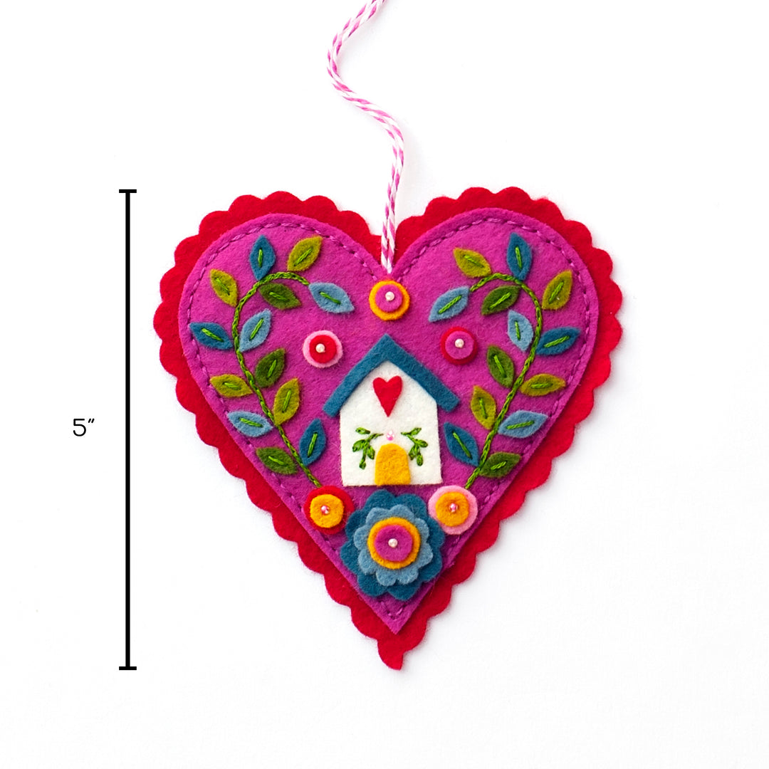 PDF PATTERN - Heart & Home Wool Felt Ornaments Pattern