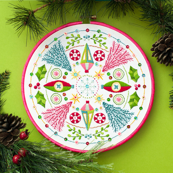 PDF PATTERN - Holiday Mandala Embroidery Pattern