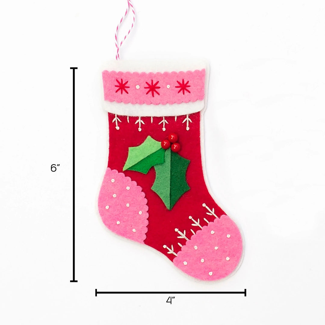 PDF PATTERN - Stocking and Hot Cocoa Wool Felt Ornament Pattern