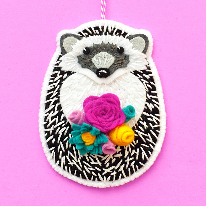 PDF PATTERN - Hedgehog Wool Felt Ornament Pattern