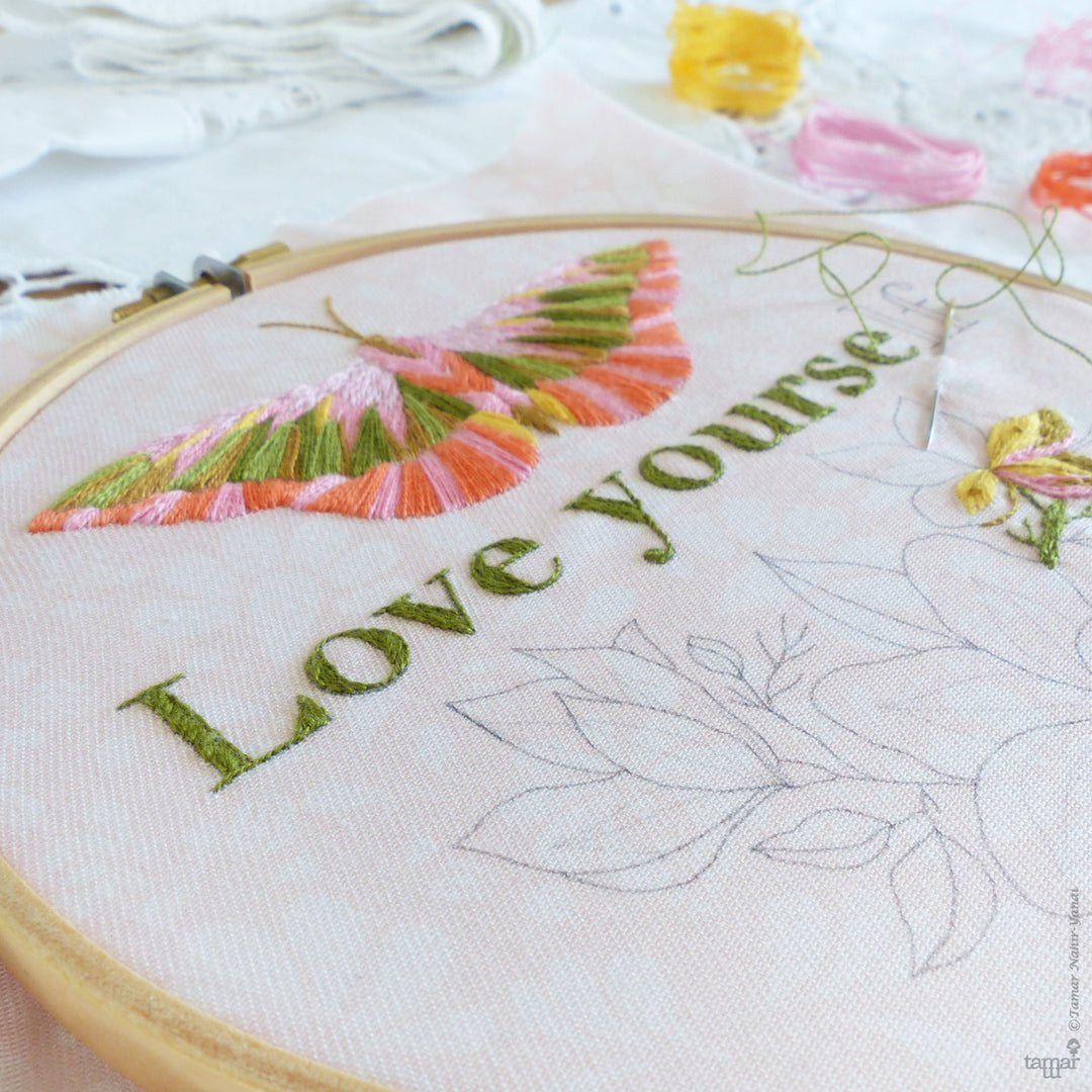 Flower Heart Embroidery Kit – Snuggly Monkey
