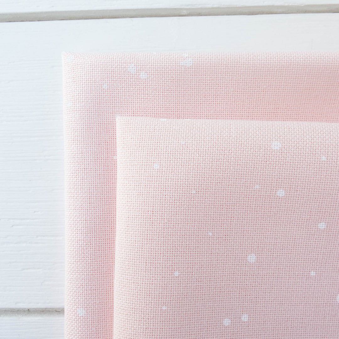 Lugana 32 ct - Powder Pink Splash Fabric - Snuggly Monkey