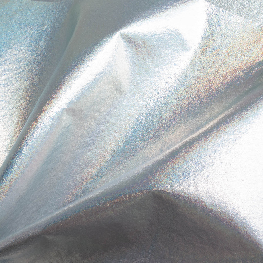 Metallic Wool Felt Sheet - Holographic Silver