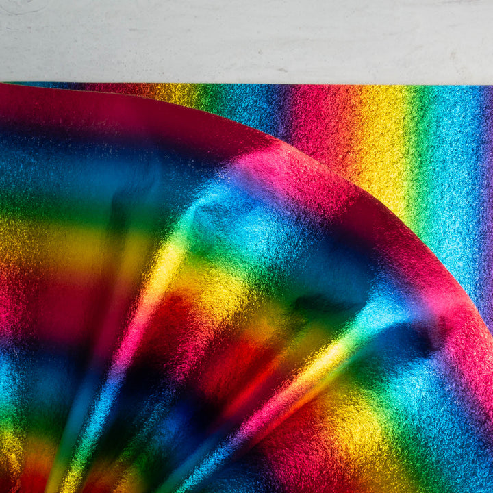 Metallic Wool Felt Sheet - Rainbow