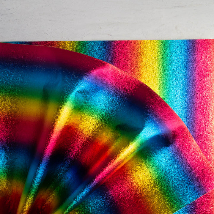 Metallic Wool Felt Sheet - Rainbow