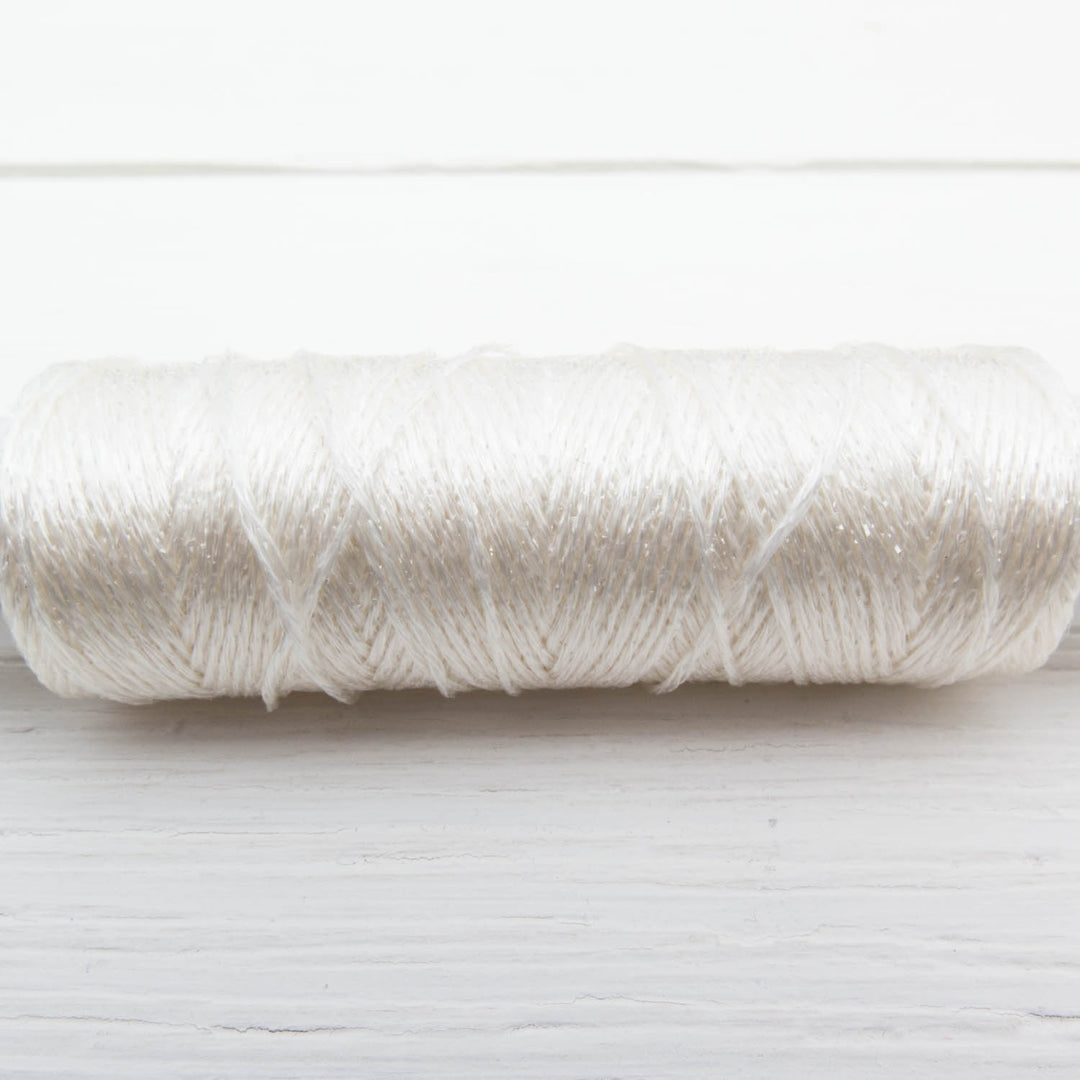 Olympus Metallic Embroidery Floss - White Floss - Snuggly Monkey