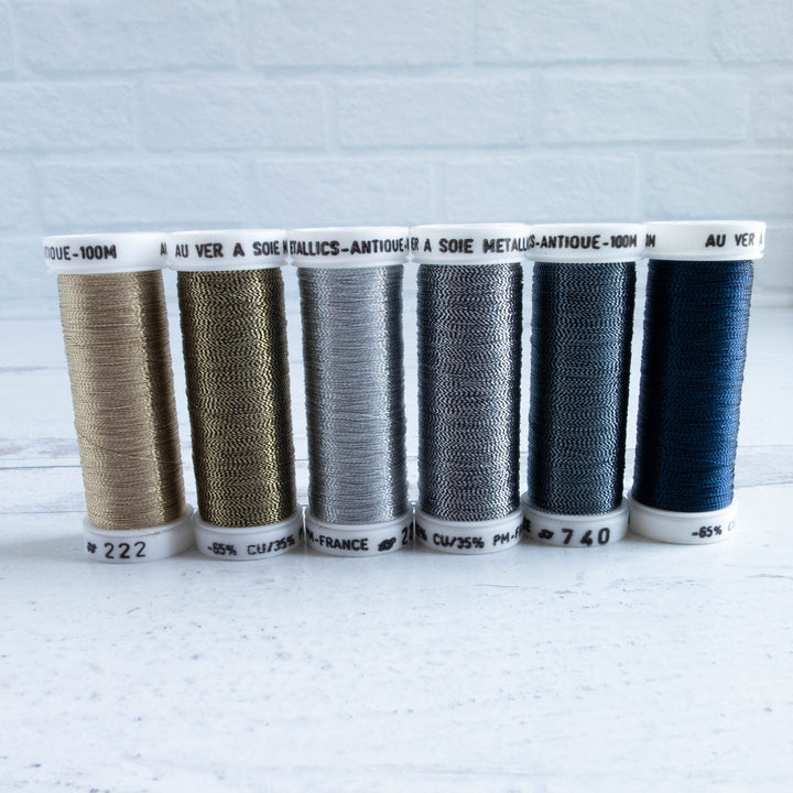 Au Ver a Soie Metallic Thread Pack - Antique #1