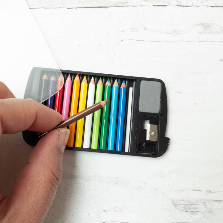 Mini Colored Pencil Set with Sharpener and Eraser