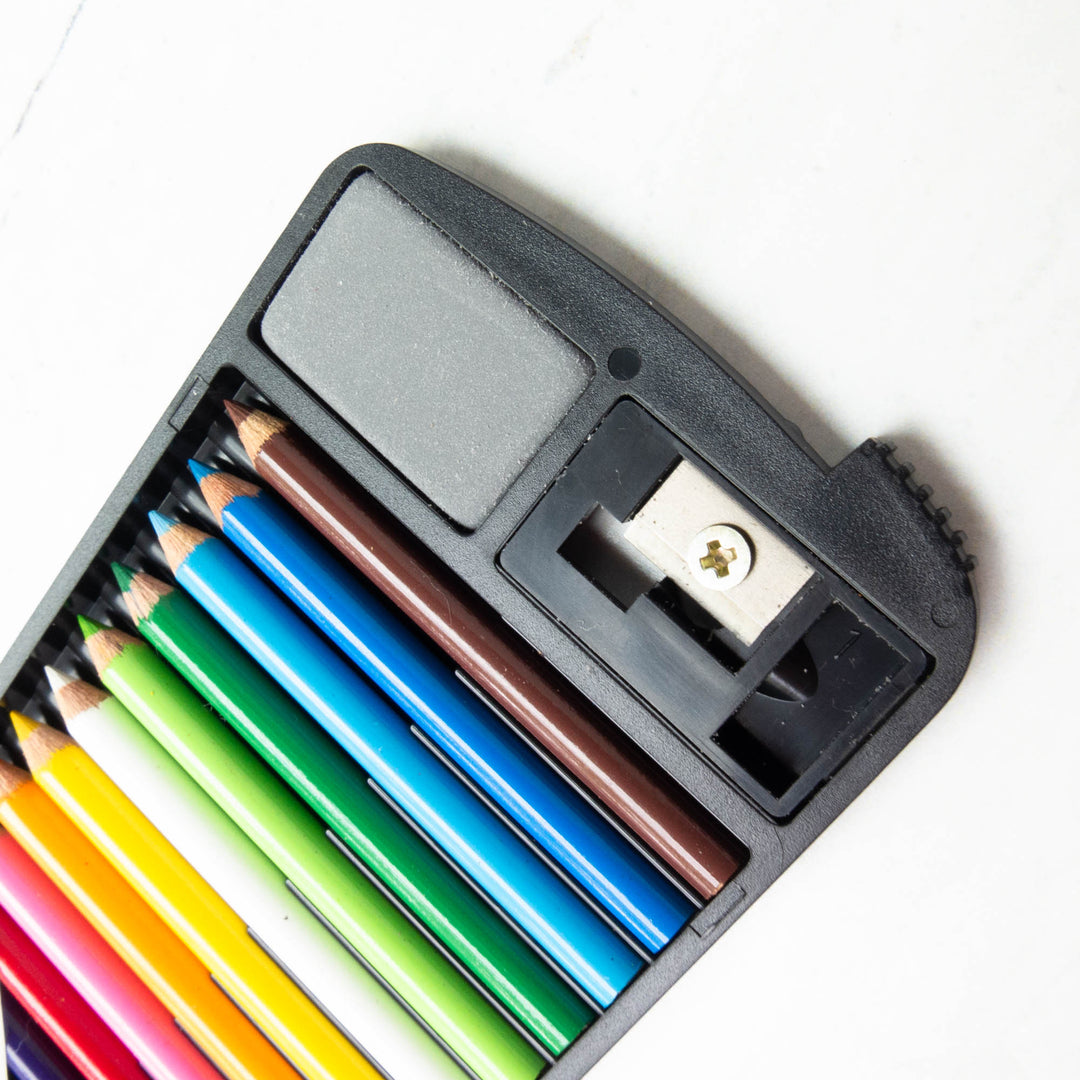 Mini Colored Pencil Set with Sharpener and Eraser – Snuggly Monkey