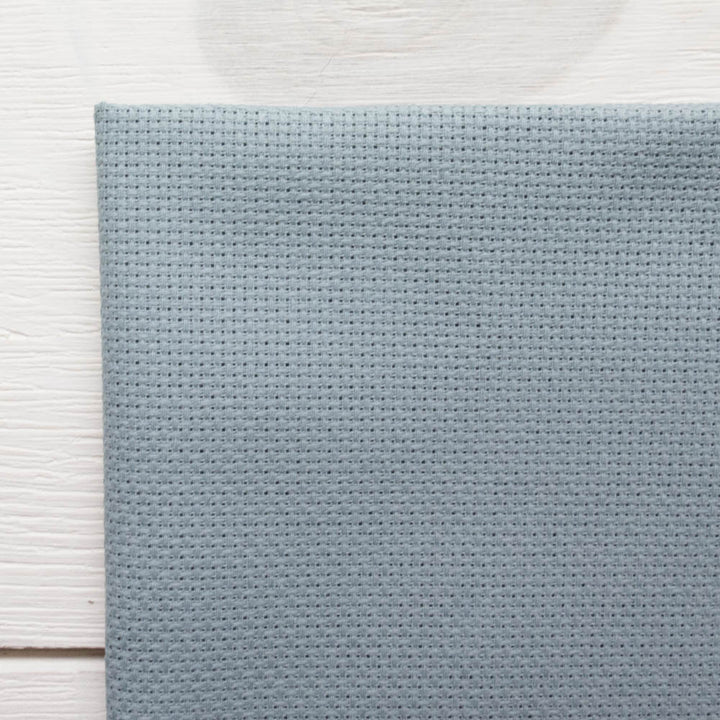 Misty Blue Aida Cross Stitch Fabric (16 ct) Fabric - Snuggly Monkey