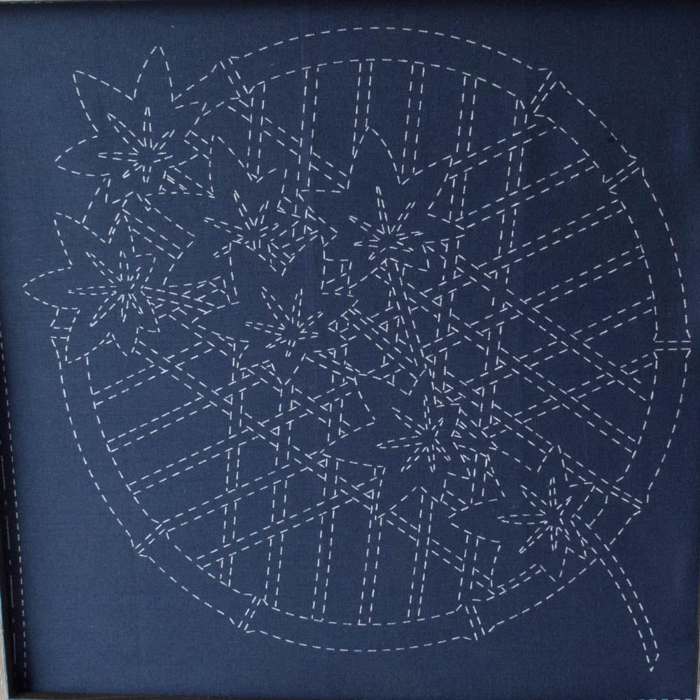 Momiji Sashiko Embroidery Sampler (Navy) Sashiko - Snuggly Monkey