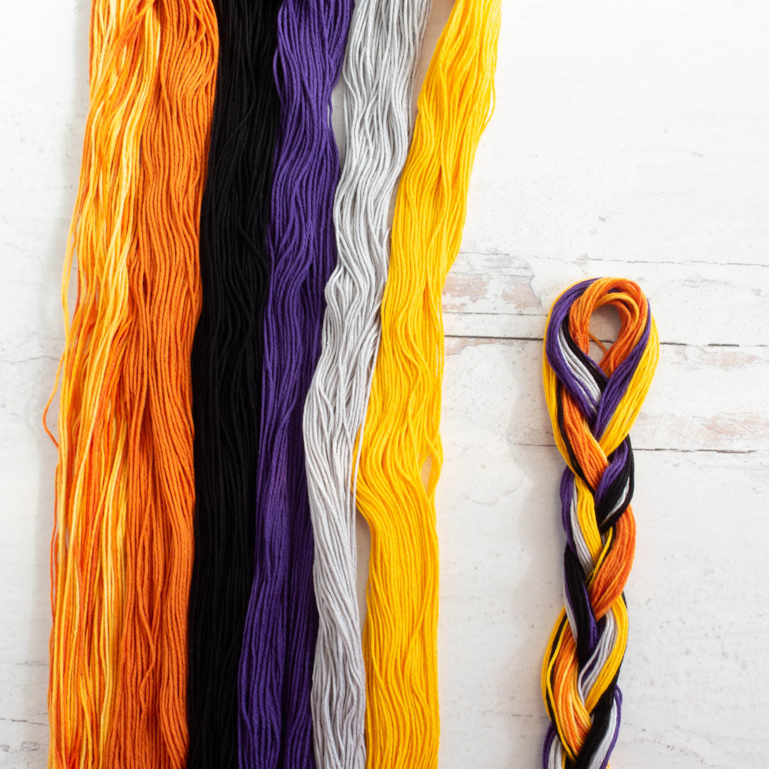 Multi-Color Sashiko Thread Braids - Halloween