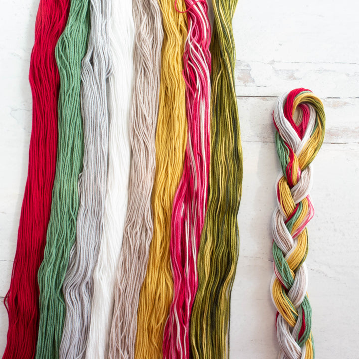 Multi-Color Sashiko Thread Braids - Christmas