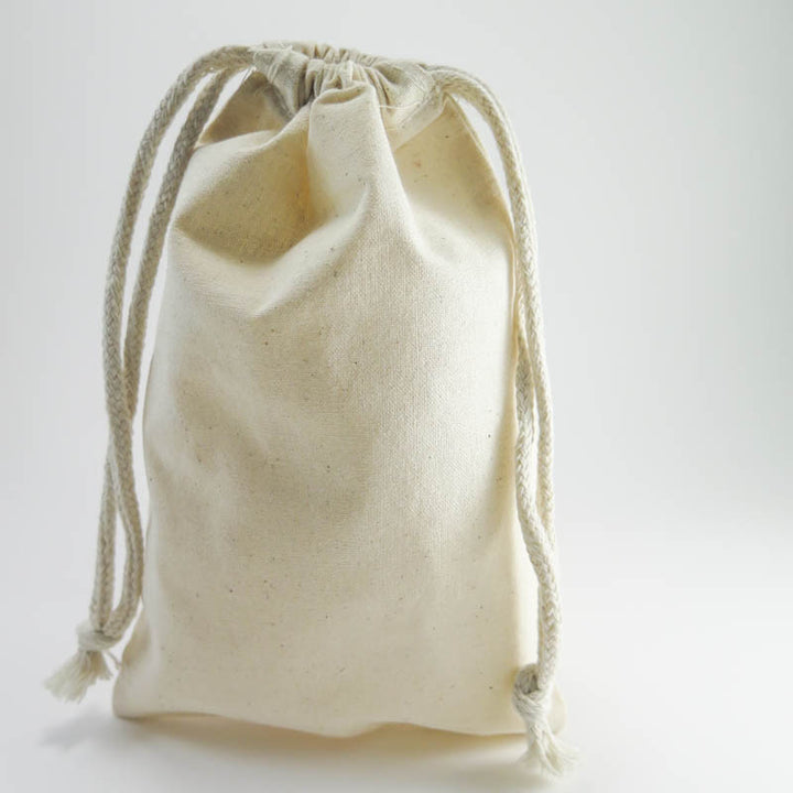 Large Cotton Muslin Bags - 5 by 8 inch Drawstring Cotton Pouches Bags - Snuggly Monkey