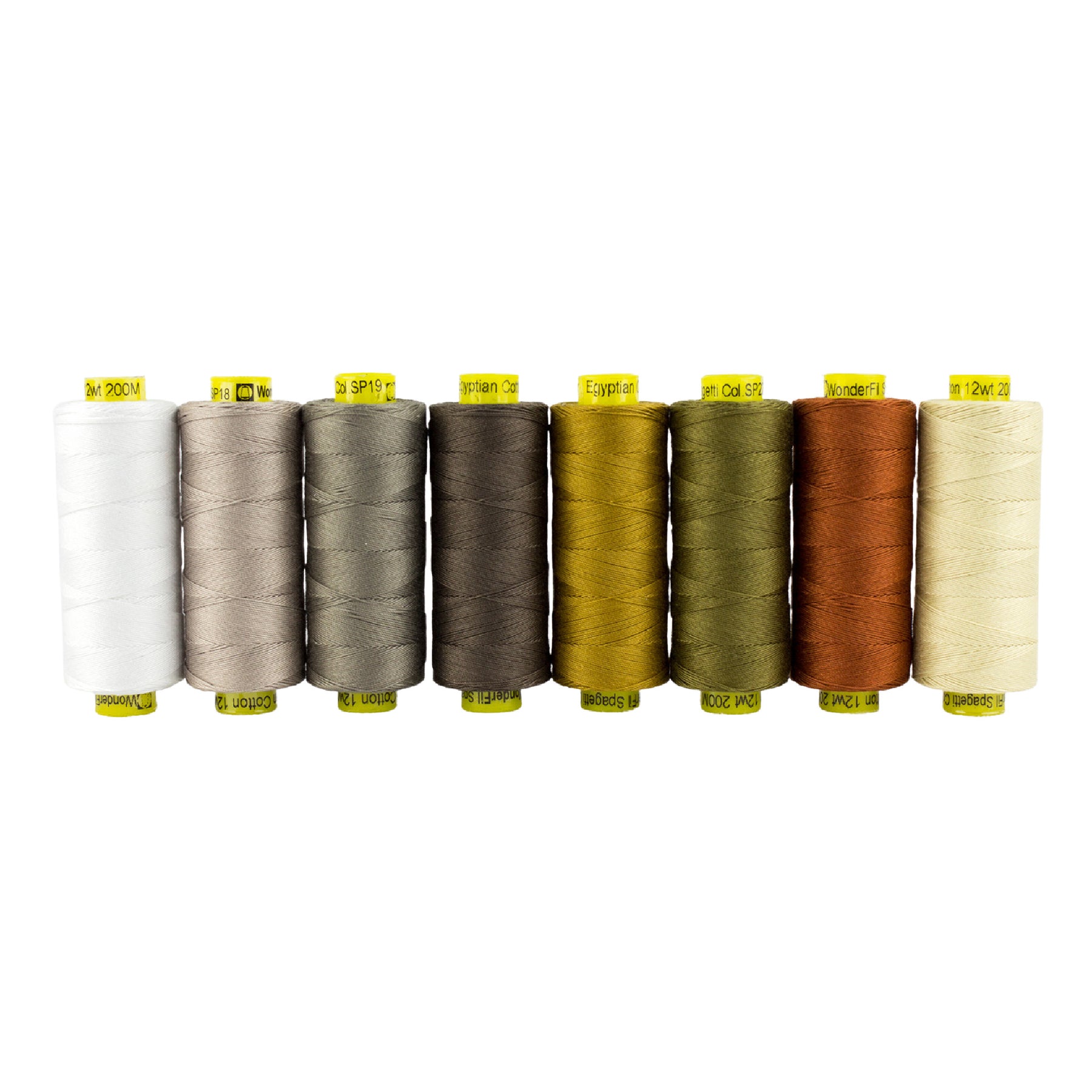 Spaghetti Threads 12 wt Cotton Thread Set - Wonderfil Spagetti Neutrals – Snuggly Monkey