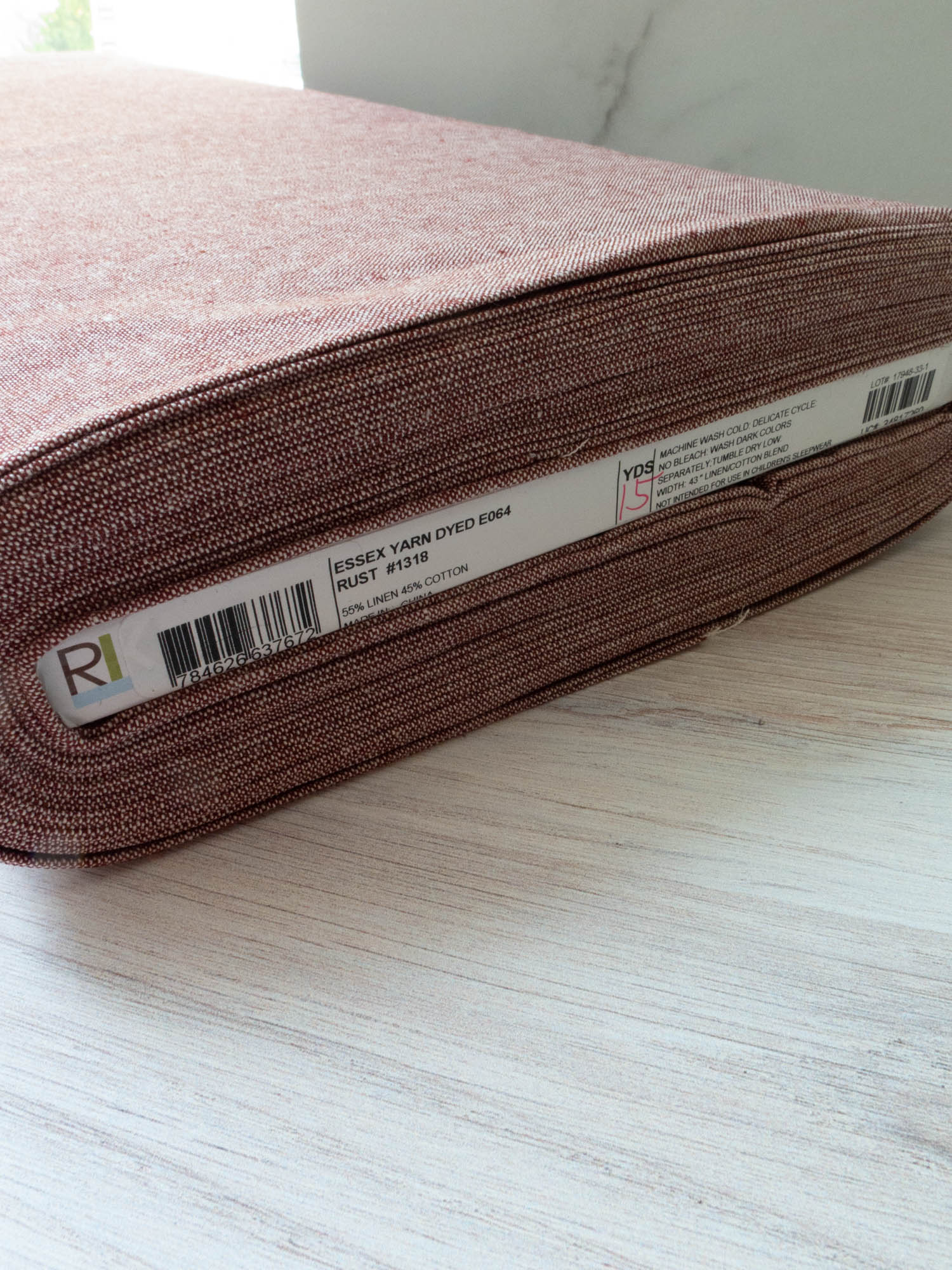 Yarn Dyed Washed Linen - Rust