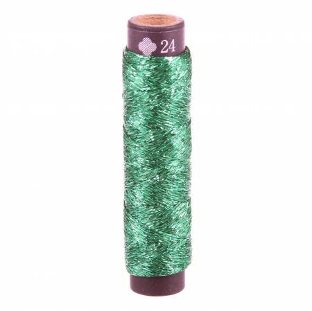 Metallic Embroidery Floss | Cosmo Nishikiito Green (24) Floss - Snuggly Monkey