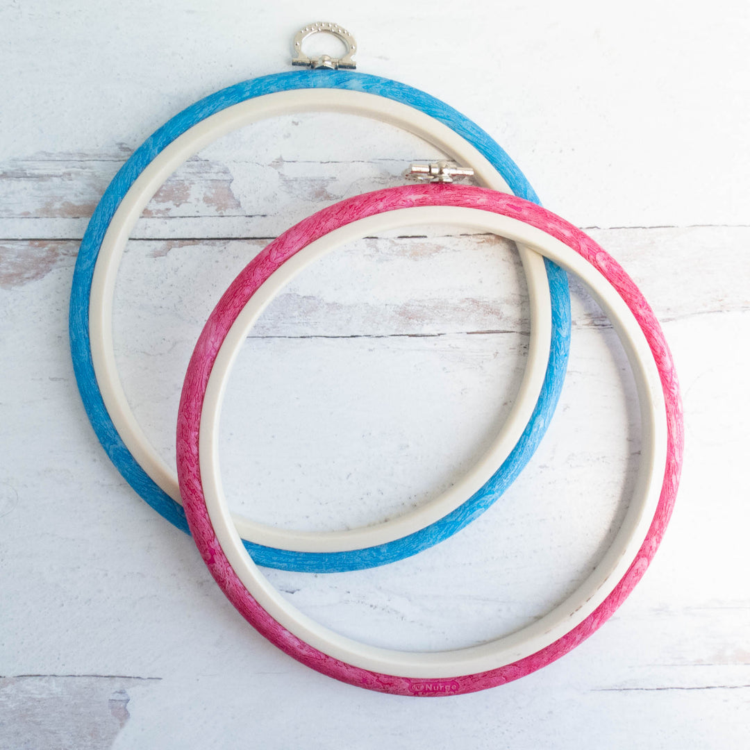 Colorful Wood Grain Flexi-Hoops - Round