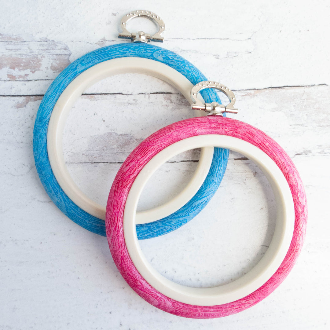 Colorful Wood Grain Flexi-Hoops - Round
