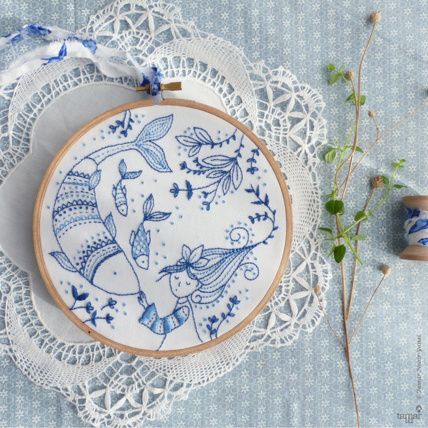 ワンピース Son and Daughter Oilio Embroidery Sets Ocean Princess Embroidery Kit – Snuggly Monkey