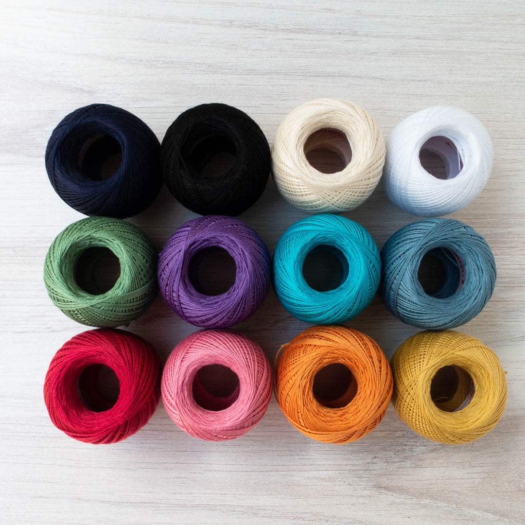 Olympus Thin Sashiko Thread - Rainbow Collection (12 Colors)
